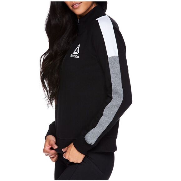 Reebok Color Block Fleece Turtleneck Sweatshirt, Half Zip - Picture 4 of 8